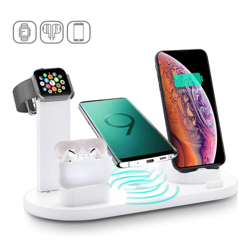 30W 7 in 1 Wireless Charger Stand Pad For iPhone 14 13 12 X Apple Watch Qi Fast Charging Dock Station for Airpods Pro iWatch 7 6