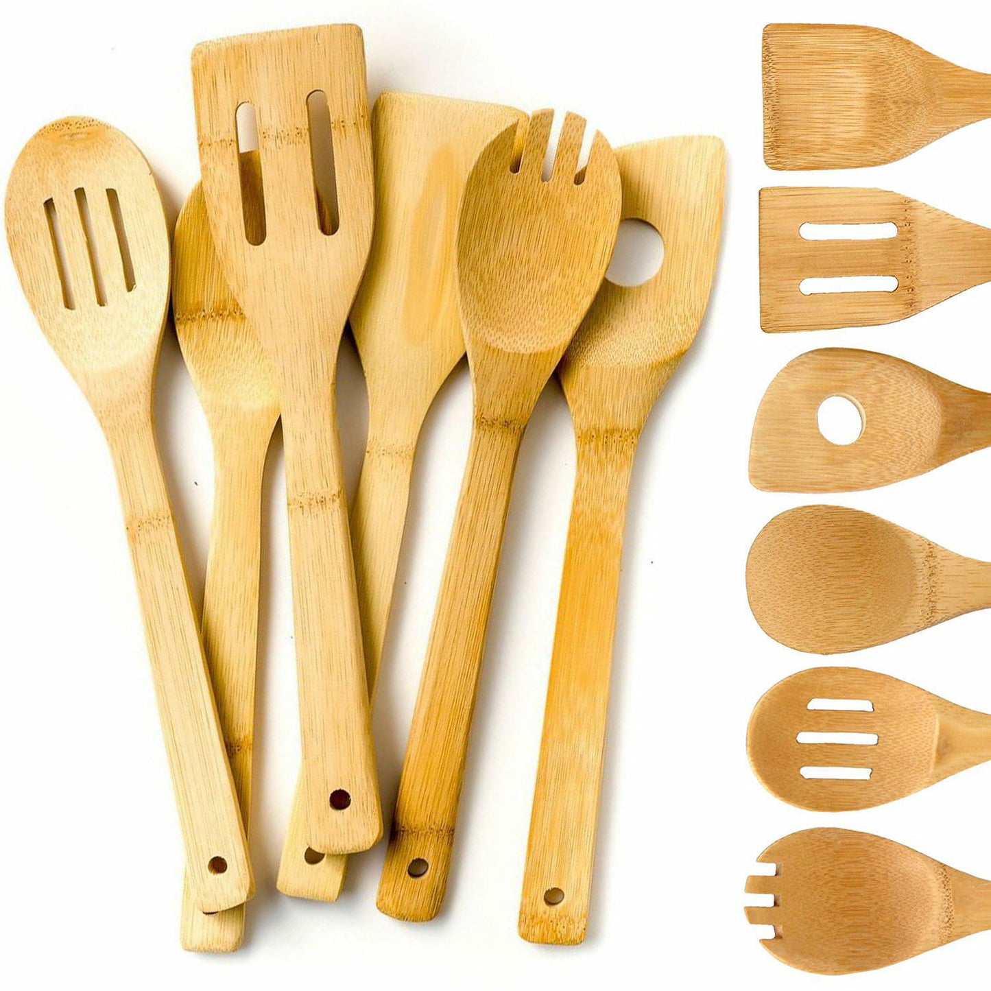 6 Piece Bamboo Spatula Set